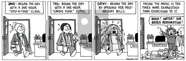 Cathy Classics on Tuesday January 28, 1997 Comic Strip