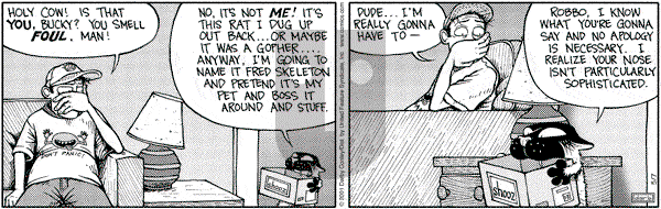 Get Fuzzy on Monday May 7, 2001 Comic Strip