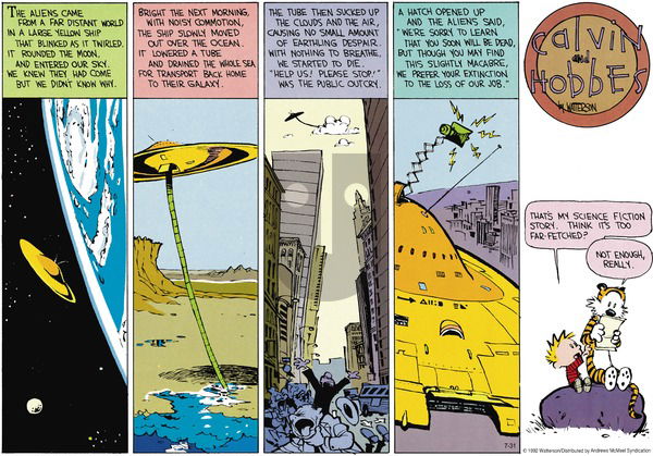 Calvin and Hobbes - Sunday July 31, 2022 Comic Strip