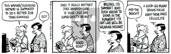 Betty on Wednesday August 18, 1999 Comic Strip