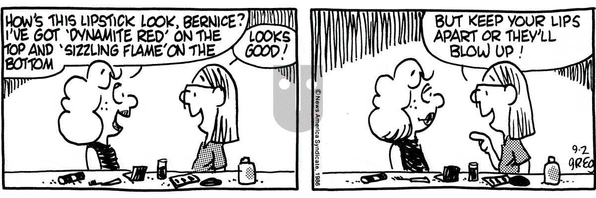 Luann - Tuesday September 2, 1986 Comic Strip