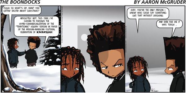 The Boondocks on Sunday December 17, 2000 Comic Strip