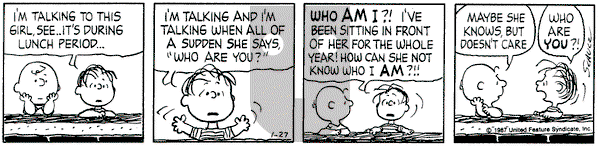 Peanuts on Tuesday January 27, 1987 Comic Strip