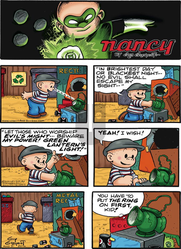 Nancy on Sunday August 31, 2014 Comic Strip
