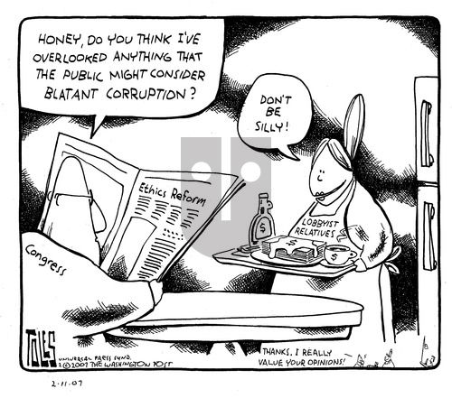 Tom Toles on Sunday February 11, 2007 Comic Strip