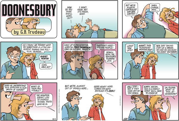 Doonesbury on Thursday May 1, 2008 Comic Strip