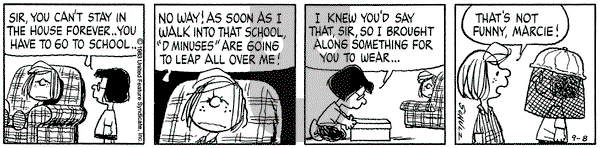 Peanuts on Thursday September 8, 1983 Comic Strip
