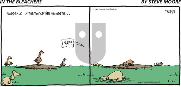 In the Bleachers on Sunday June 24, 2007 Comic Strip