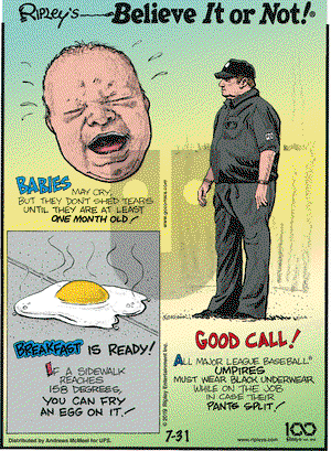 Ripley's Believe It or Not on Wednesday July 31, 2019 Comic Strip