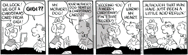 Drabble on Tuesday December 9, 2003 Comic Strip