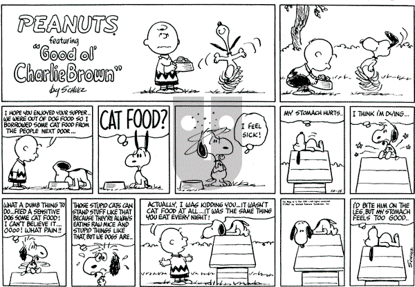 Peanuts - Sunday October 15, 1967 Comic Strip