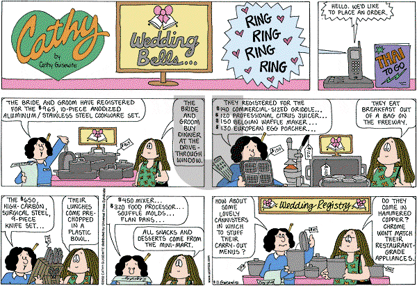 Cathy Classics - Sunday August 11, 2013 Comic Strip