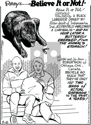 Ripley's Believe It or Not on Monday March 8, 2004 Comic Strip