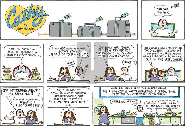 Cathy Classics on Sunday August 10, 2008 Comic Strip