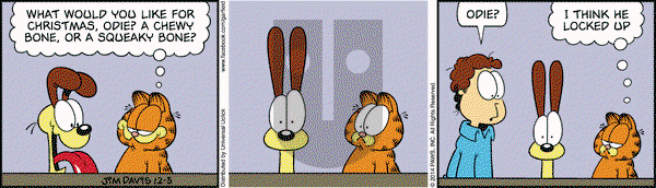 Garfield on Wednesday December 3, 2014 Comic Strip