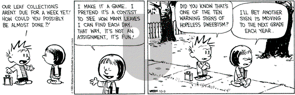 Calvin and Hobbes on Friday October 9, 2015 Comic Strip