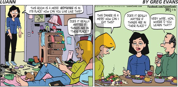 Luann on Sunday November 6, 2016 Comic Strip
