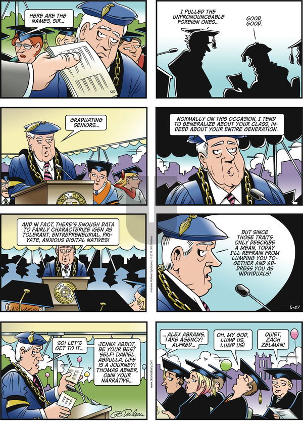 Doonesbury on Sunday May 27, 2018 Comic Strip