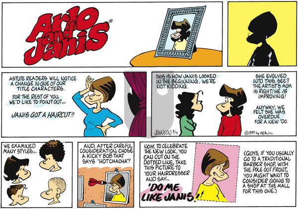 Arlo and Janis on Sunday March 7, 1999 Comic Strip