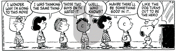Peanuts on Saturday July 8, 1989 Comic Strip