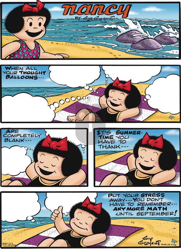 Nancy on Sunday June 28, 2015 Comic Strip
