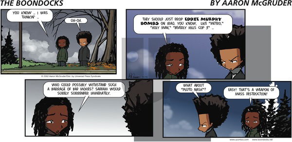 The Boondocks on Sunday November 10, 2002 Comic Strip
