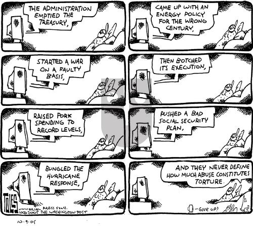 Tom Toles on Sunday October 9, 2005 Comic Strip