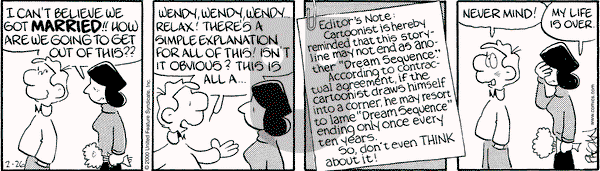 Drabble on Saturday February 26, 2000 Comic Strip