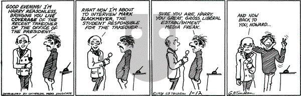 Doonesbury on Tuesday January 12, 1971 Comic Strip