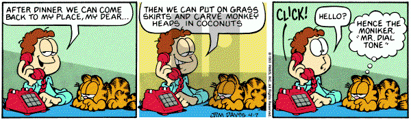 Garfield on Wednesday April 7, 1993 Comic Strip