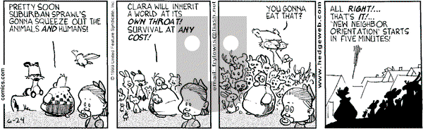 Over the Hedge on Thursday June 24, 1999 Comic Strip