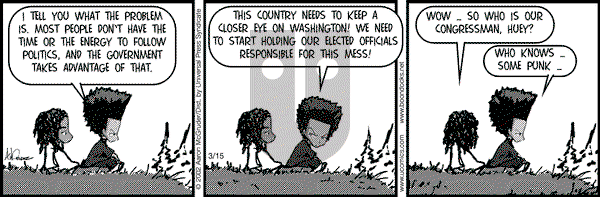 The Boondocks on Monday October 17, 2011 Comic Strip
