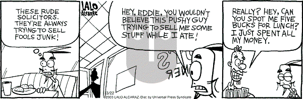 La Cucaracha on Saturday March 22, 2003 Comic Strip