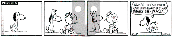 Peanuts on Monday April 18, 1960 Comic Strip