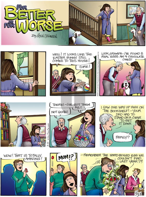 For Better or For Worse on Sunday March 31, 2002 Comic Strip