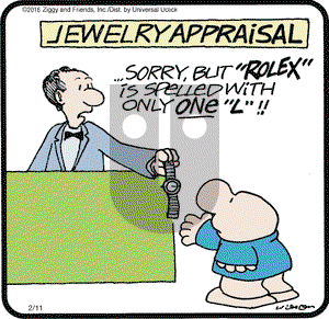 Ziggy on Thursday February 11, 2016 Comic Strip