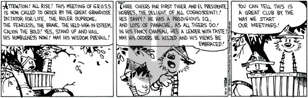 Calvin and Hobbes on Monday April 22, 1991 Comic Strip