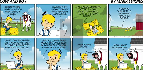 Cow and Boy Classics on Sunday September 14, 2008 Comic Strip