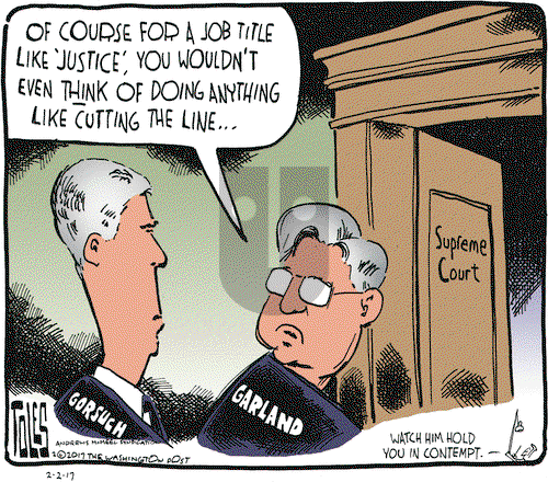 Tom Toles on Thursday February 2, 2017 Comic Strip