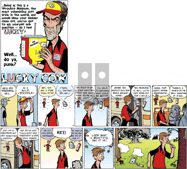 Lucky Cow on Sunday August 6, 2006 Comic Strip