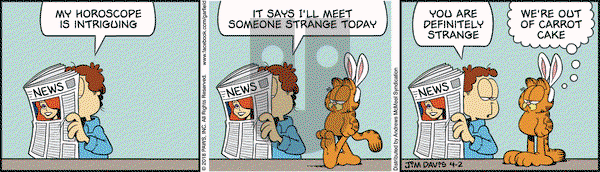 Garfield on Monday April 2, 2018 Comic Strip
