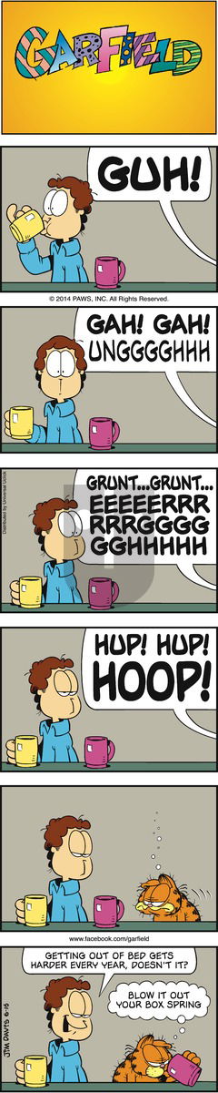 Garfield - Sunday June 15, 2014 Comic Strip