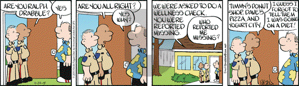 Drabble on Tuesday September 29, 2015 Comic Strip