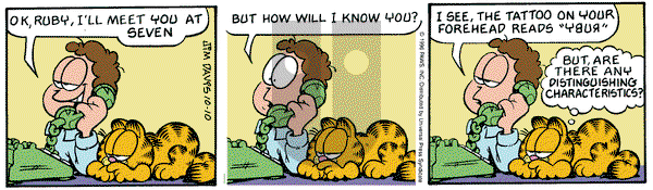 Garfield on Thursday October 10, 1996 Comic Strip