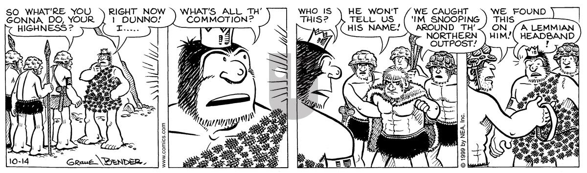 Alley Oop - Thursday October 14, 1999 Comic Strip