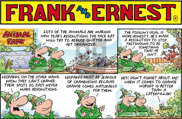 Frank and Ernest on Sunday December 31, 2017 Comic Strip