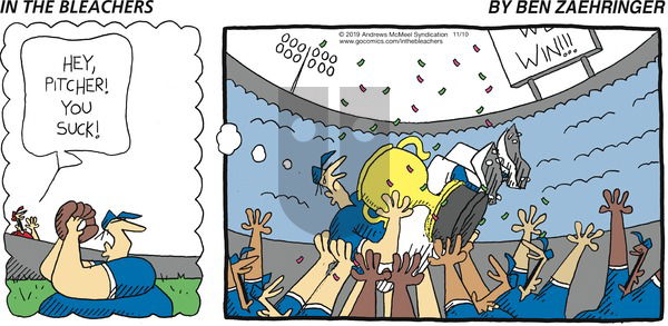 In the Bleachers on Sunday November 10, 2019 Comic Strip