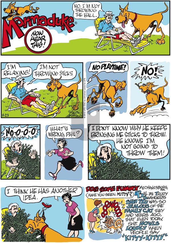 Marmaduke on Sunday September 23, 2012 Comic Strip