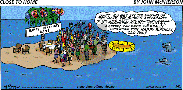 Close to Home on Sunday August 31, 2003 Comic Strip