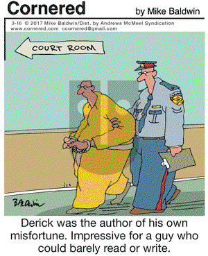 Cornered on Thursday March 16, 2017 Comic Strip